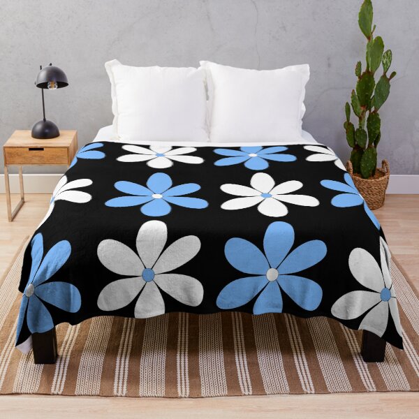 Item preview, Blue and White Daisy Flower Pattern designed and sold by CreateShape.