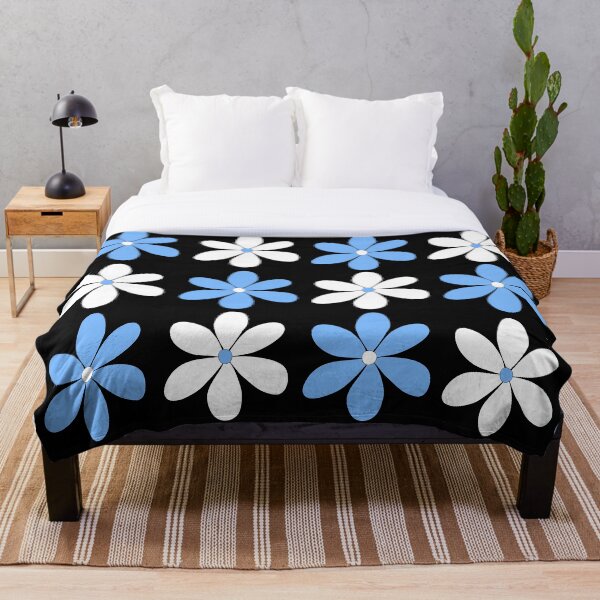 Item preview, Blue and White Daisy Flower Pattern designed and sold by CreateShape.