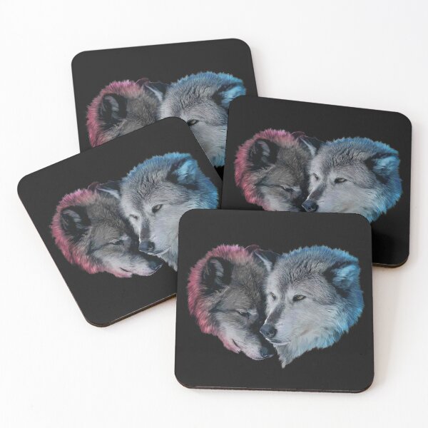 Item preview, Wolf Love Couple Heart Shape designed and sold by Barnissim.