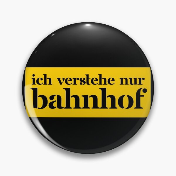Item preview, Ich Verstehe Nur Bahnhof I Only Understand Train Station Yellow Rectangle - German designed and sold by ElementJourney.