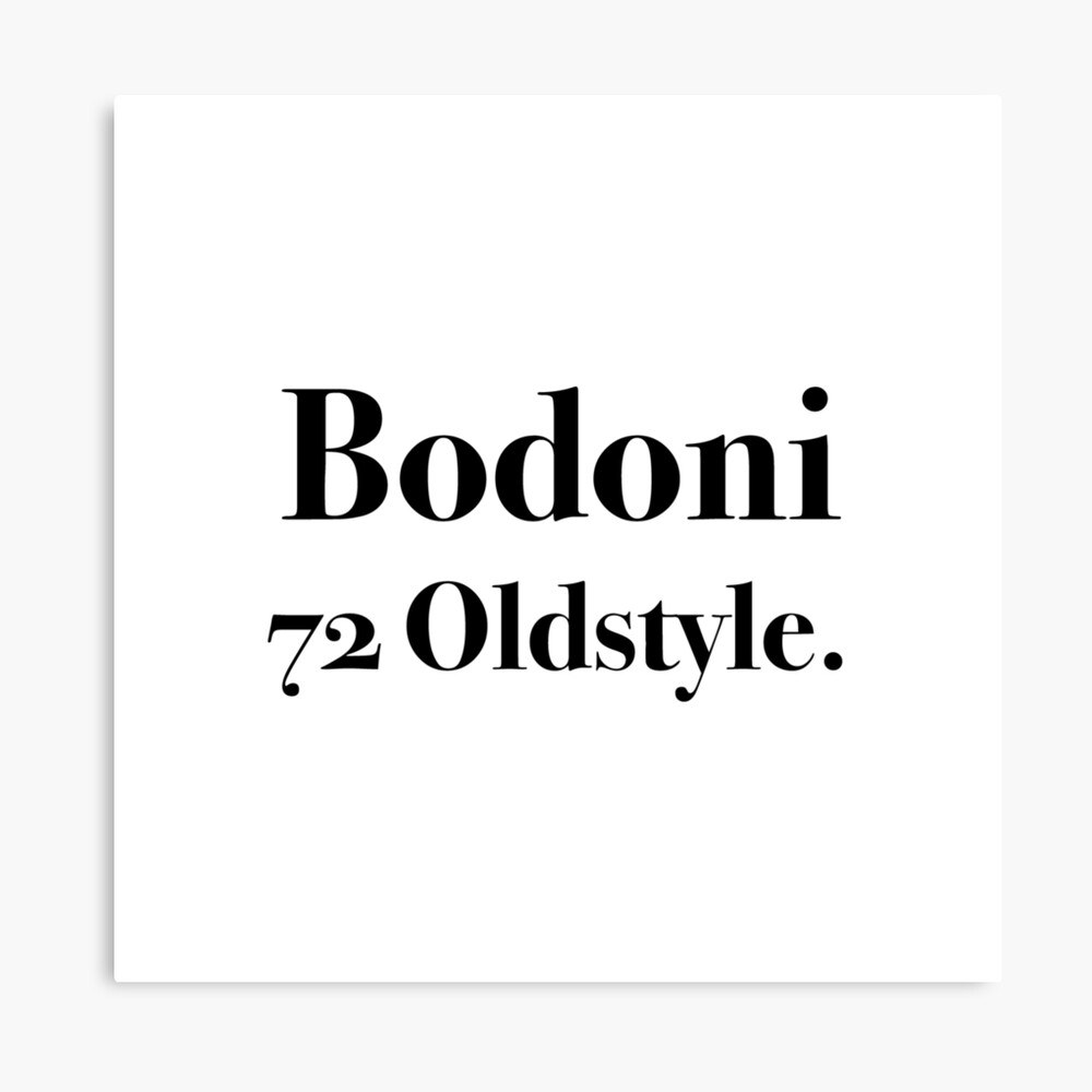 Bodoni 72 oldstyle - typography session Greeting Card for Sale by White  Rabbit Stories | Redbubble