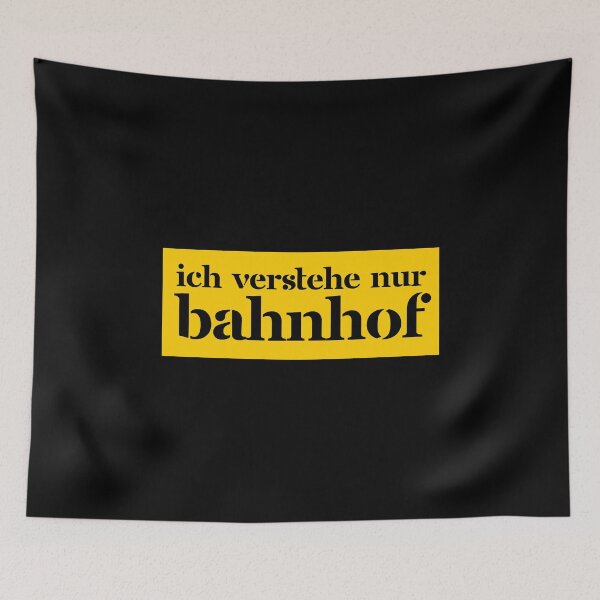 Item preview, Ich Verstehe Nur Bahnhof I Only Understand Train Station Yellow Rectangle - German designed and sold by ElementJourney.