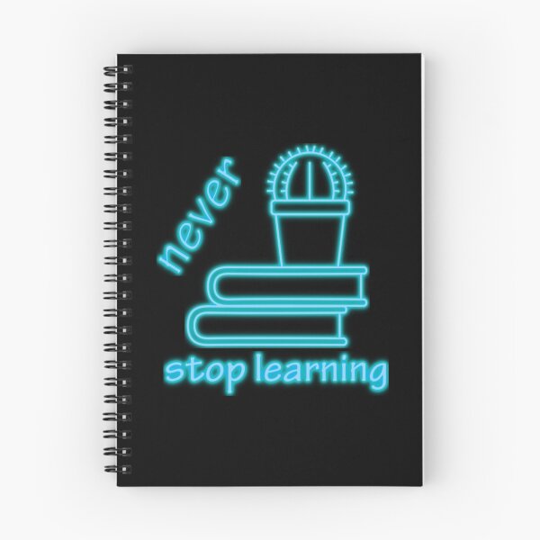Item preview, Never stop learning - books and cactus - blue designed and sold by FunnyChameleon.