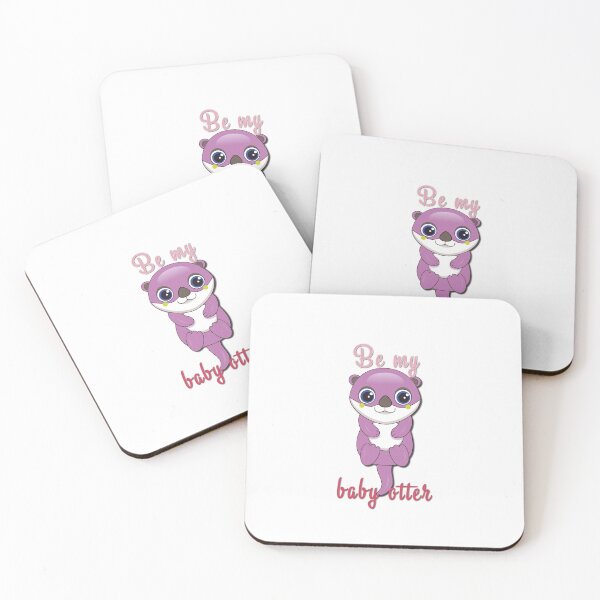 Item preview, Be my baby otter pink on white designed and sold by Design your dreams.