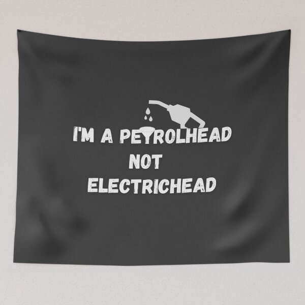 Aperçu de l'œuvre Je suis un Petrolhead pas un electrichead !! créée et vendue par MOTOSHIFT.