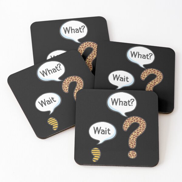 Item preview, Wait What Funny Punctuation Question Mark and Comma Leopard Grammar Lover Joke designed and sold by alenaz.