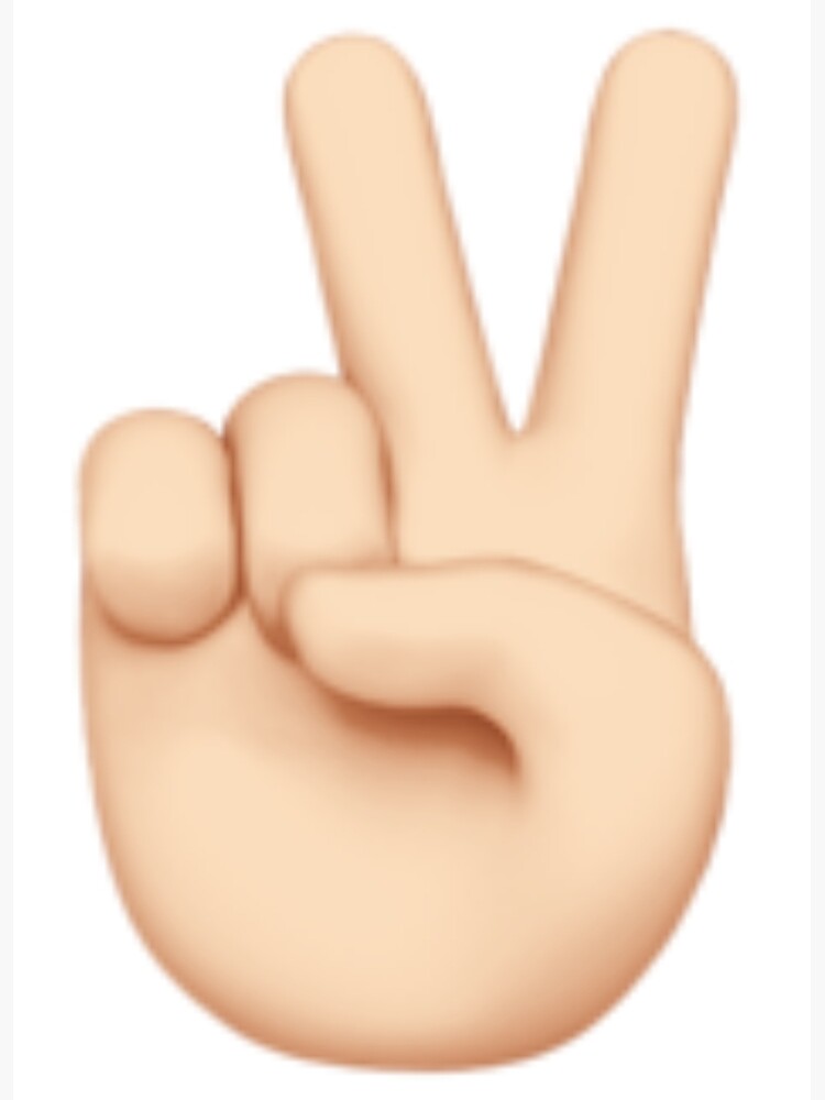 Peace and Victory Hand (light) Emoji