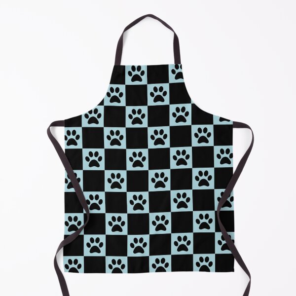 Item preview, Checkered pastel blue and black dog paw print pattern | Gifts for dog mom, dog dad, dog lover and dog owner designed and sold by Violet Treasures.