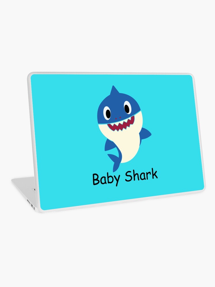 Skin Adhesive D Ordinateur Bebe Requin Bleu Dessin Anime Mignon Souriant Heureux Grand Cadeau Pour Enfants Par Anarchasm Redbubble