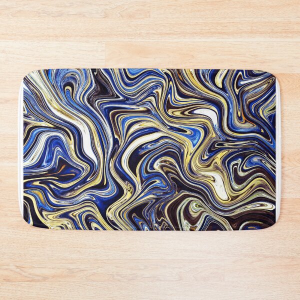 Item preview, Abstract Marble (Glossy Blue & Yellow) designed and sold by Flydea.