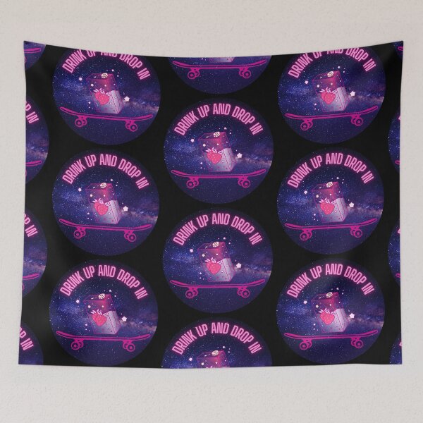 Item preview, Drink up and drop in - Strawberry Drink on Skateboard designed and sold by SkateGalaxy.