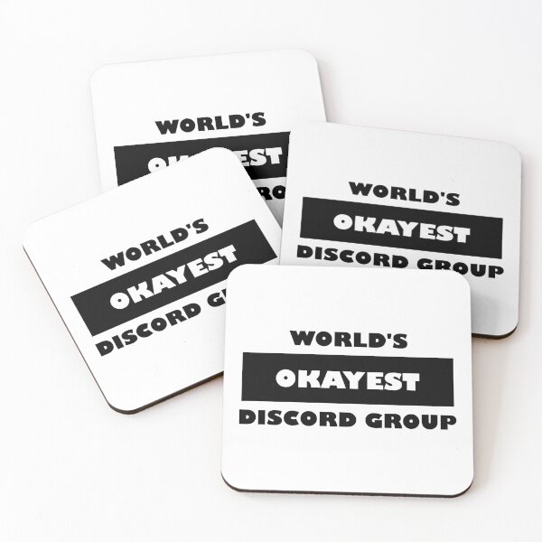 Item preview, Funny Discord: World's okayest discord group black and white minimalist block typography designed and sold by Deegital18.