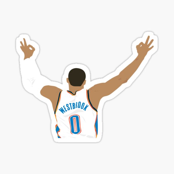 Sticker for Sale avec l'œuvre « Russell Westbrook 0 Los Angeles