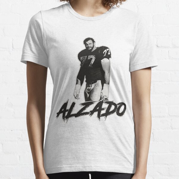 Lyle Alzado Oakland Raiders Women's Black Pro Line Any Name & Number Logo  Slim Fit T