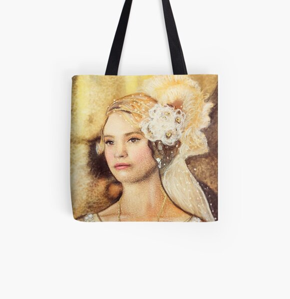Blushing Rose All Over Print Tote Bag