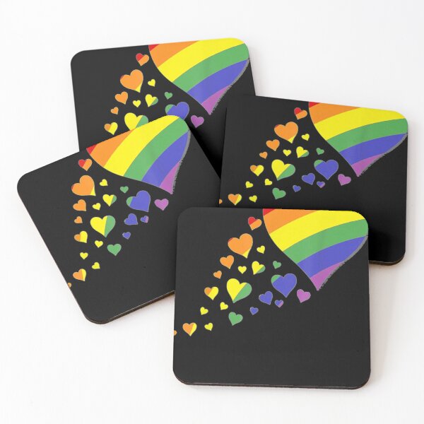Aperçu de l'œuvre LGBT Pride Rainbow Hearts Ananas créée et vendue par chanyang333.