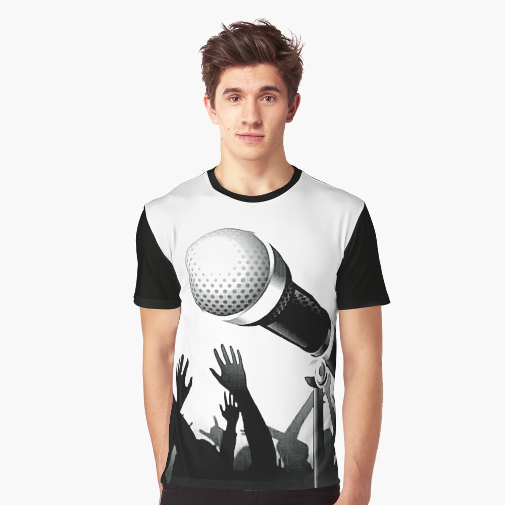 Mic and Crowd - White Graphic T-Shirt