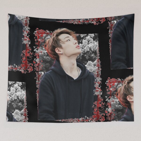Item preview, Kim Jiwon iKON Bobby Korean Kpop Floral Design designed and sold by Piosenka Art.