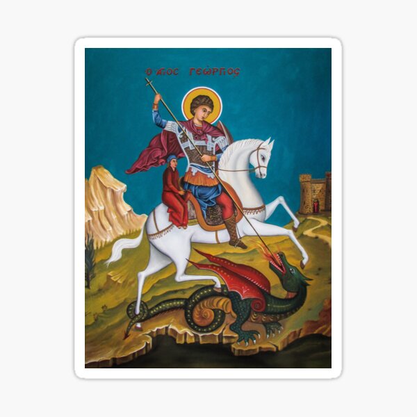 Saint George by CalliC Sticker