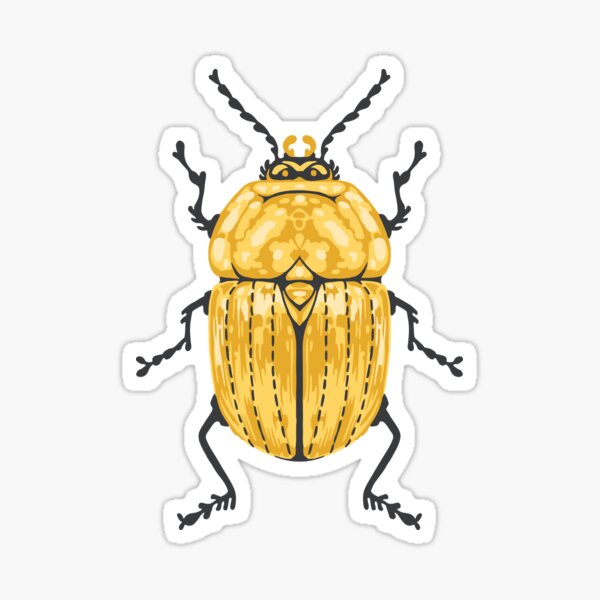 Golden Scarabaeus Sticker
