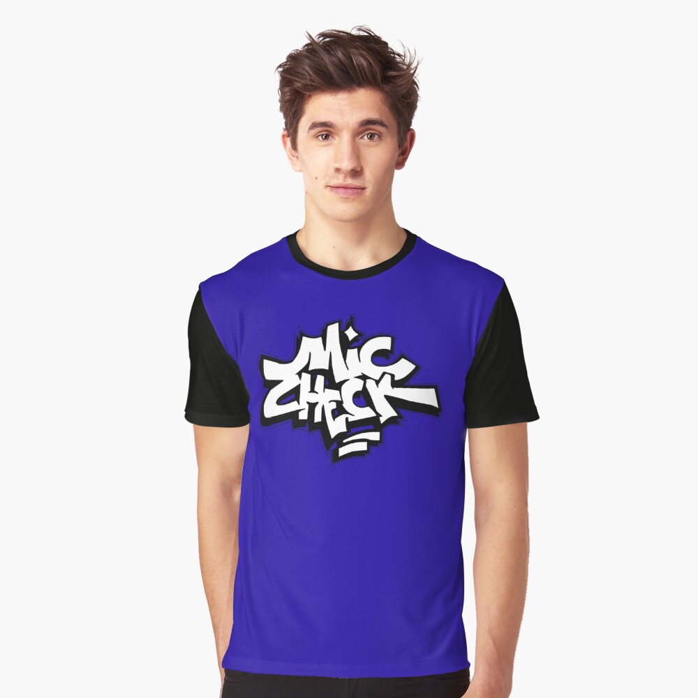 Mic Check (White) Graphic T-Shirt