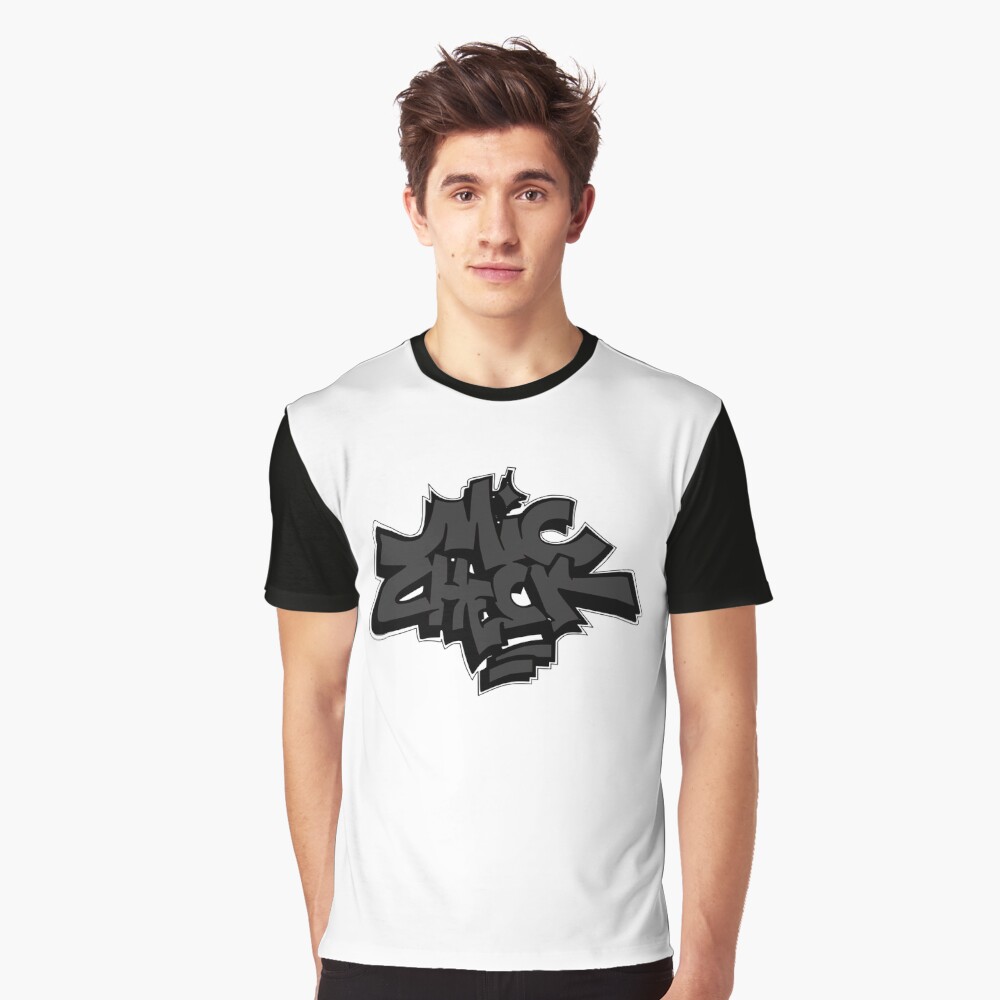 Mic Check (Charcoal Gray) Graphic T-Shirt