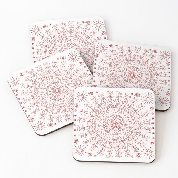 Item preview, Mandala Design in Red with White Background designed and sold by JulieSouster.