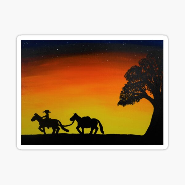 Pack horse trek Sticker