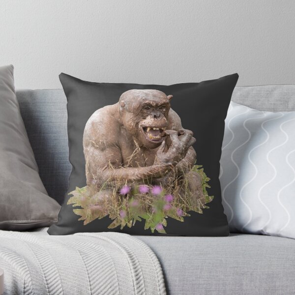 Gorilla Lope's Grin Throw Pillow for Sale by rawshutterbug