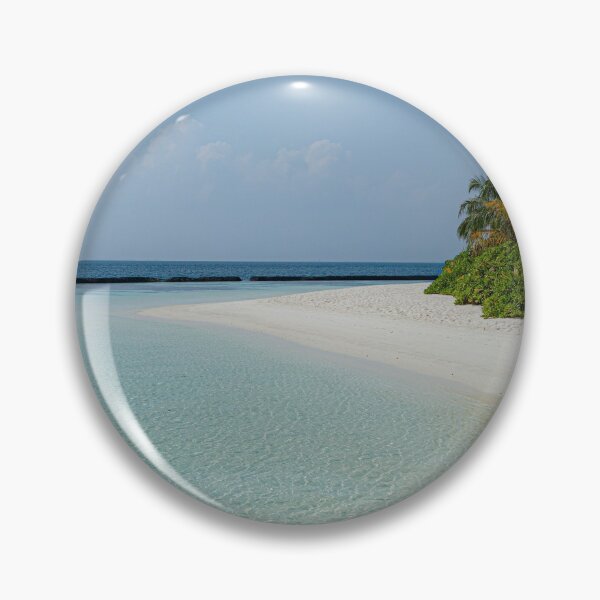 Item preview, Blue turquoise clear water, blue sky in  tropical paradise in Maldives, Indian Ocean designed and sold by HTPOP.