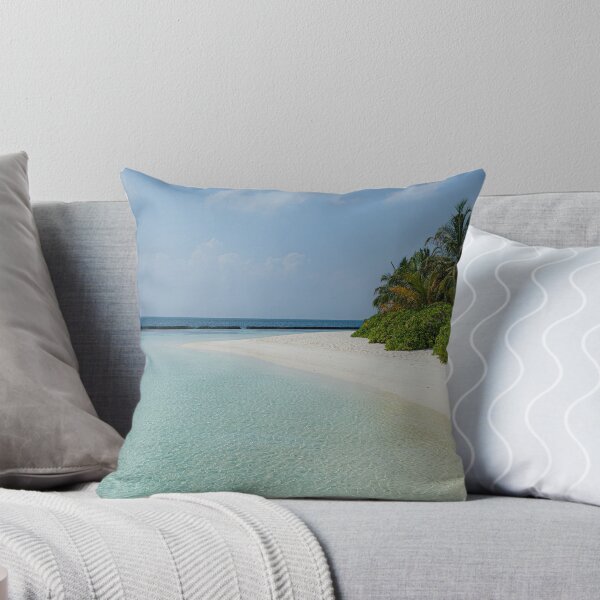 Item preview, Blue turquoise clear water, blue sky in  tropical paradise in Maldives, Indian Ocean designed and sold by HTPOP.