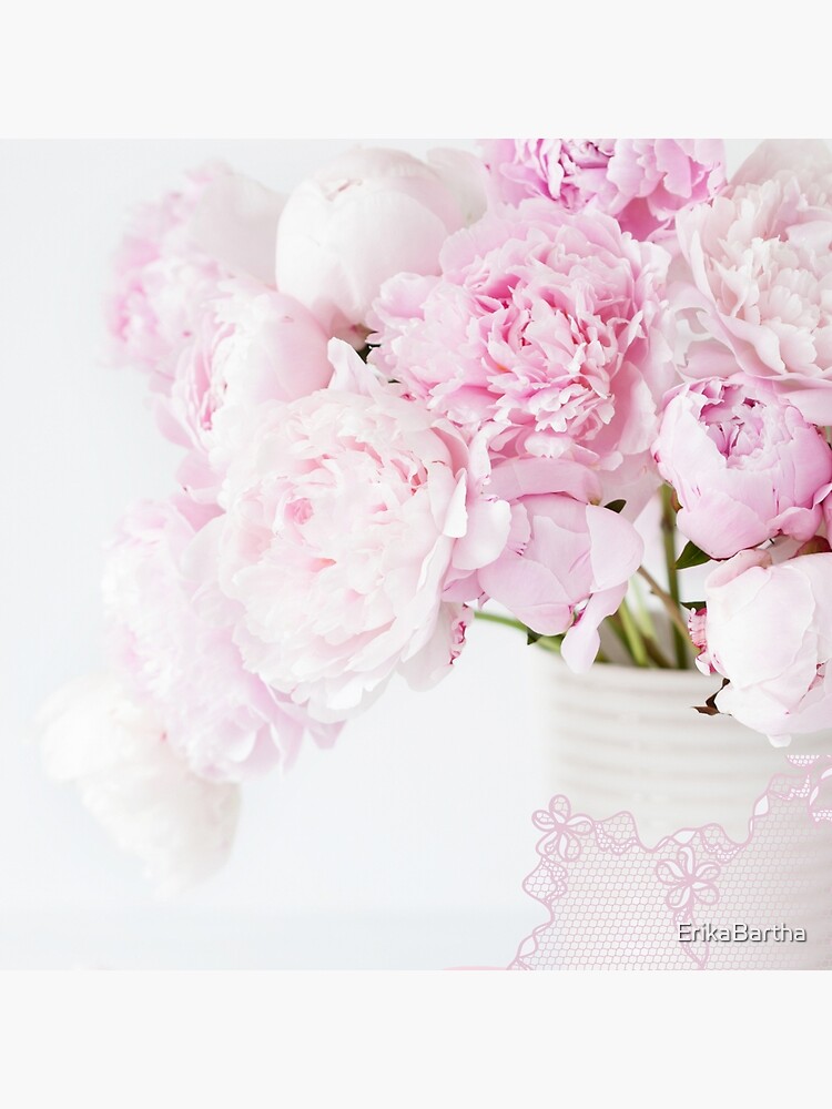 Aperçu 4 sur 4. Coussin avec l'œuvre Shabby Chic Pivoines Vase Vieille Dentelle Français Macarons Dessert Élégant Décor À La Maison créée et vendue par ErikaBartha.