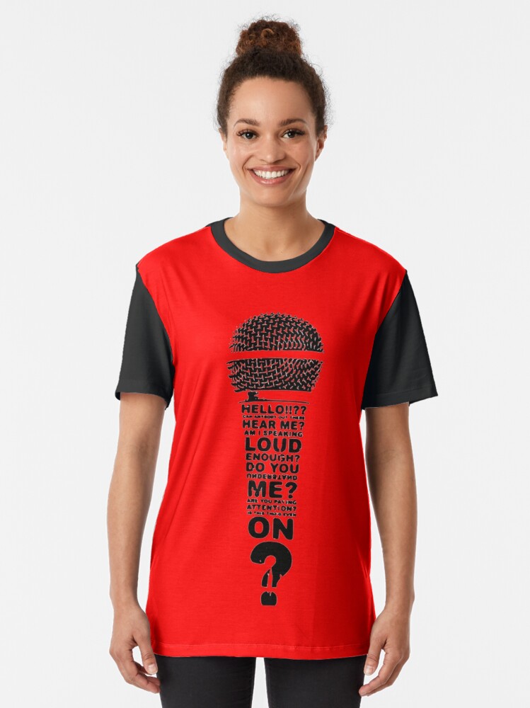 Thumbnail 2 of 5, Graphic T-Shirt, One Mic designed and sold by battlerapgear.