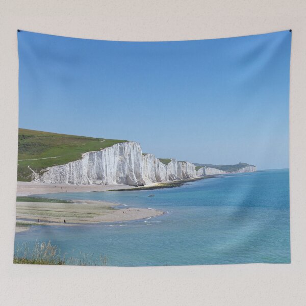 Item preview, Dramatic and stunning coastline Seven Sisters Cliffs with Cockmere Haven Beach, England  designed and sold by HTPOP.