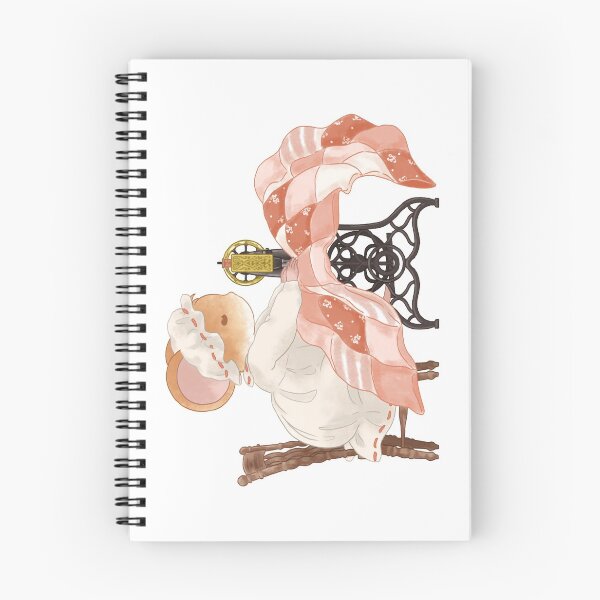 Item preview, Cottagecore Sewing Mouse Making Patchwork Quilt with Vintage Sewing Machine designed and sold by Jieul.