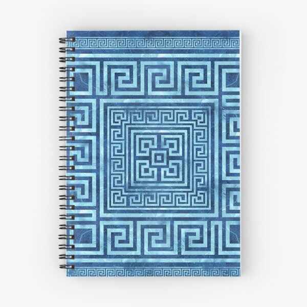 Item preview, Greek Key Ornament - Greek Meander - Blue Marble designed and sold by k9printart.