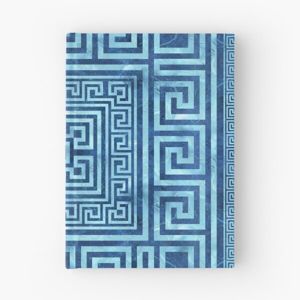 Item preview, Greek Key Ornament - Greek Meander - Blue Marble designed and sold by k9printart.