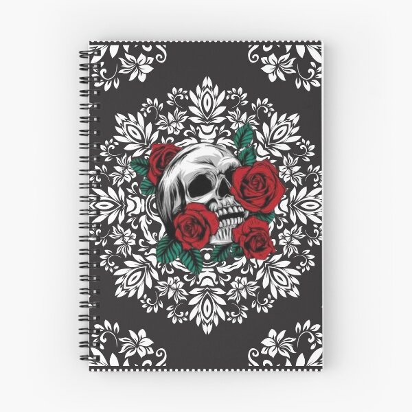 Artikelvorschau, Totenkopf und Rosen-Design entworfen und verkauft von Digital-Galore.