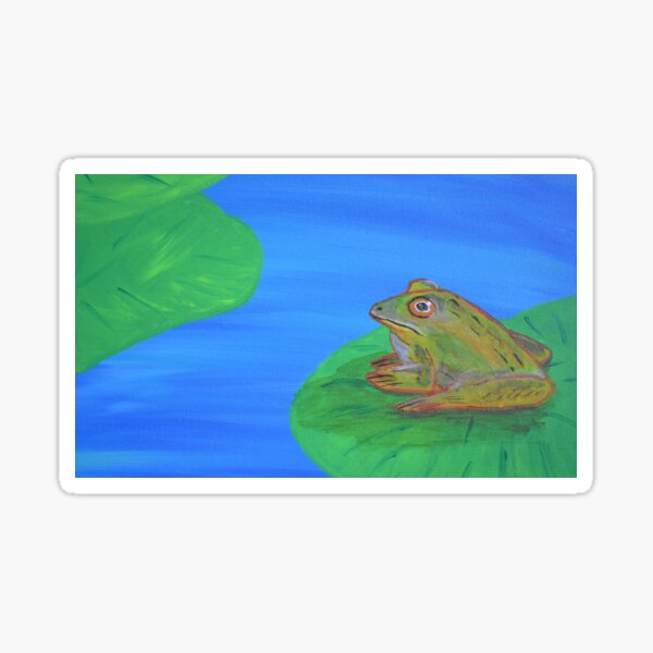 Frog on a lilypad Sticker