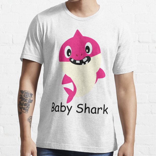 Baby Shark Cartoon Pink Cute Character with a winning Smile Great Kids  Gift Poster for Sale by anarchasm