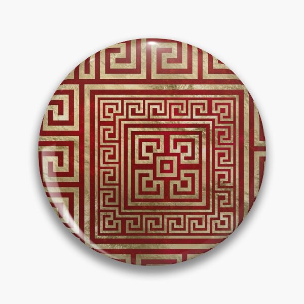 Item preview, Greek Key Ornament - Greek Meander - Deep Red designed and sold by k9printart.