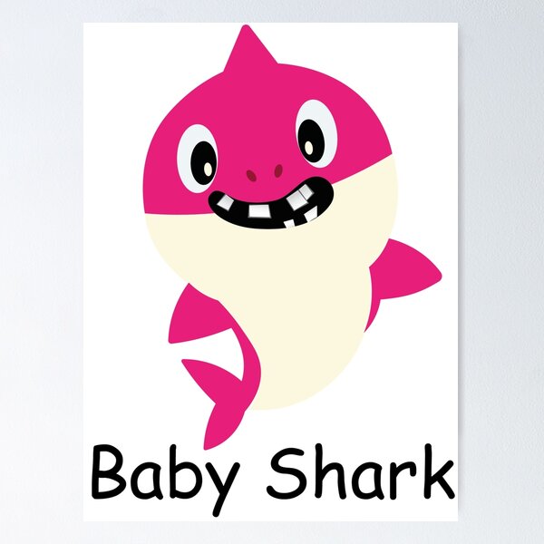 Custom Baby Shark With Mustache Stainless Steel Water Bottle By