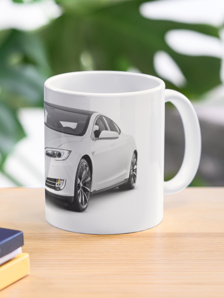 White Tesla Model S luxury electric car Coffee Mug by Maxim Images  Exquisite Prints - Pixels