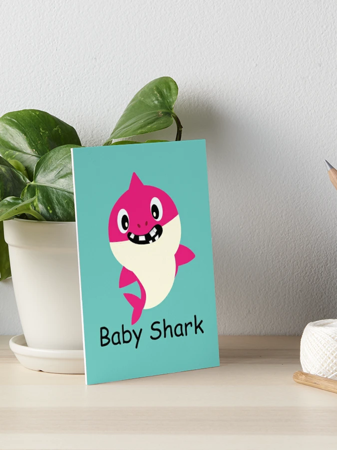 Baby Shark Cartoon Pink Cute Character with a winning Smile Great Kids  Gift Poster for Sale by anarchasm