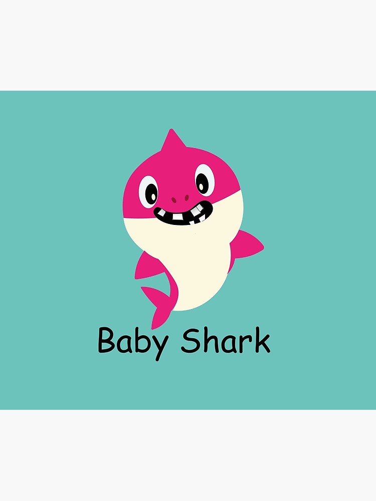 Baby Shark Cartoon Pink Cute Character with a winning Smile Great Kids  Gift Poster for Sale by anarchasm