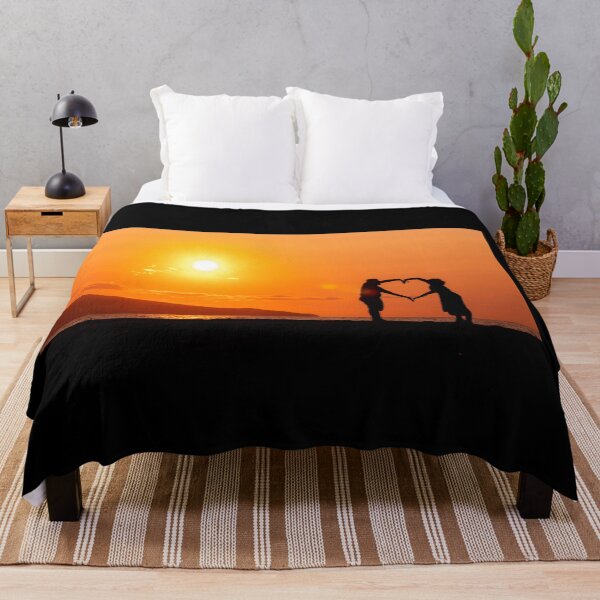 Item preview, Couple in the sunset, making a heart with arms, on the beach, silhouette, Azores islands. designed and sold by AylaHarbich.