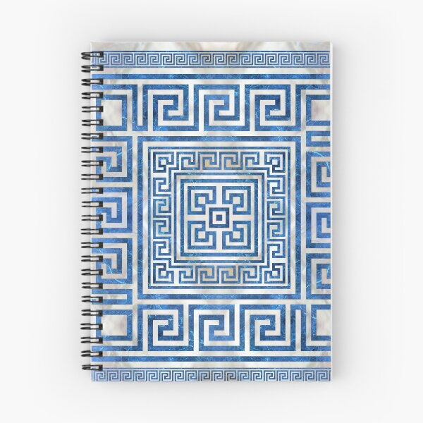Item preview, Greek Key Ornament - Greek Meander - Blue Marble designed and sold by k9printart.