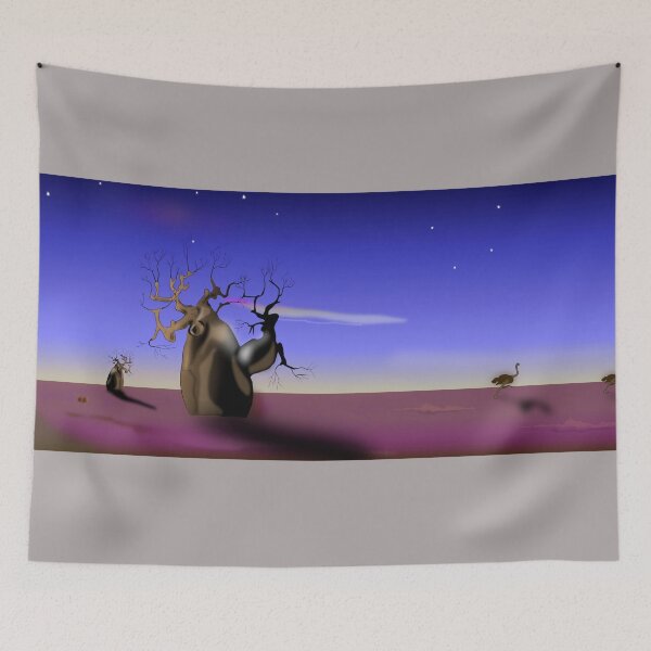 Item preview, Boab trees and Emus in outback Australia designed and sold by donpaull.
