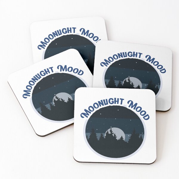Item preview, Moonlight mood night moon forest tree mood design designed and sold by Rene-Greff.