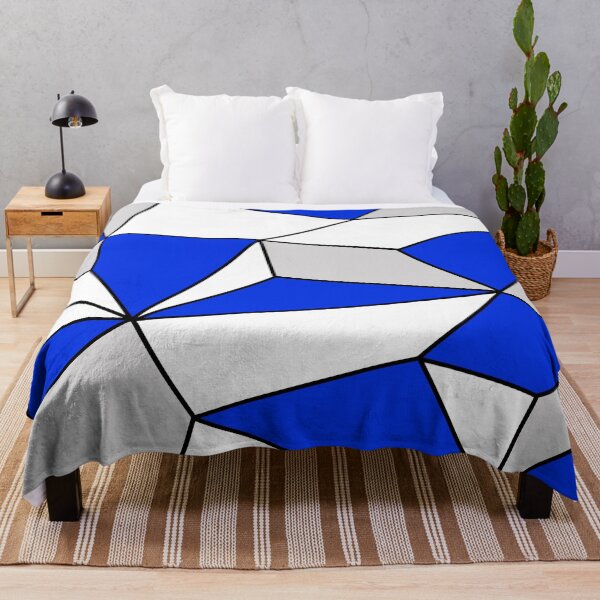 Item preview, Abstract geometric pattern - blue, gray, black and white. designed and sold by K.S ART.
